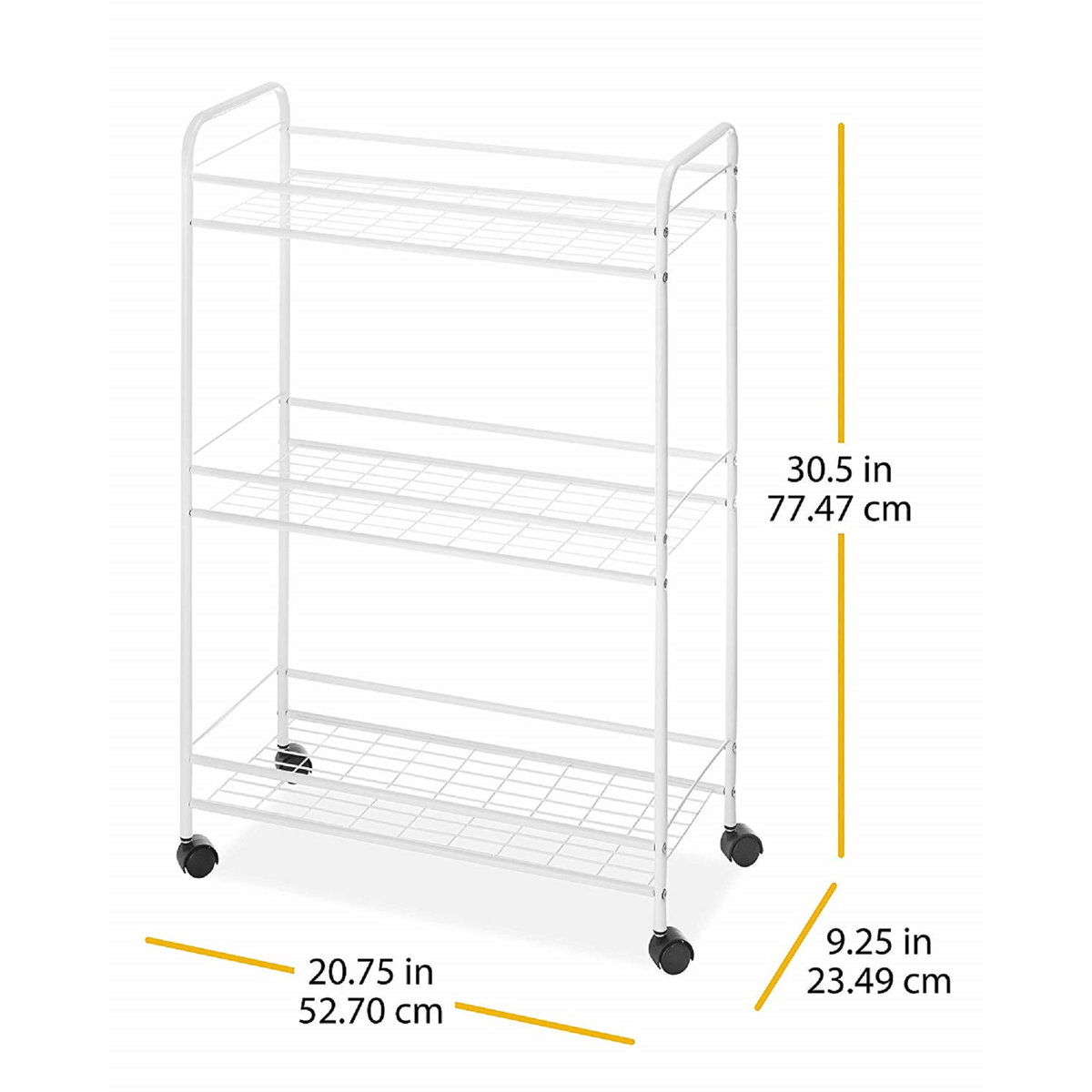 Whitmor, Inc Slim 3 Tier Household Laundry Cart &amp; Reviews | Wayfair